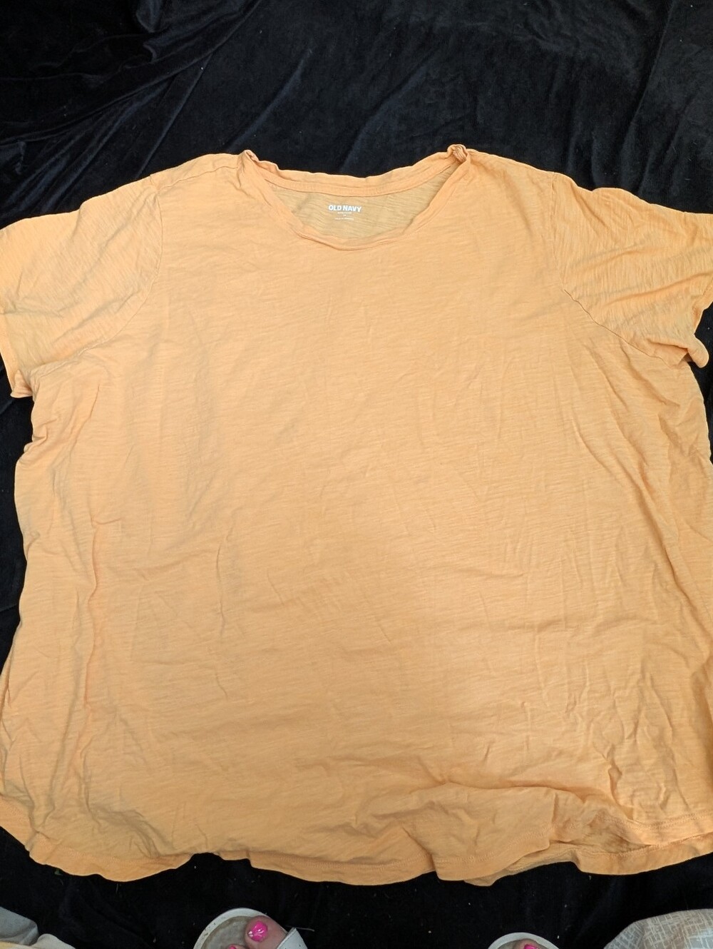 Old Navy Women's Light Peach Short Sleeve Crew Tee